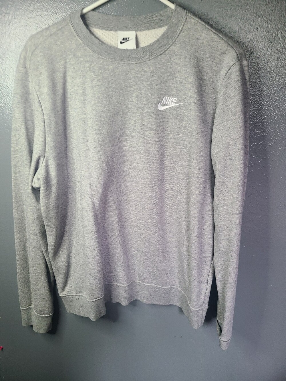 Nike Grey Crewneck Sweatshirt with White Logo